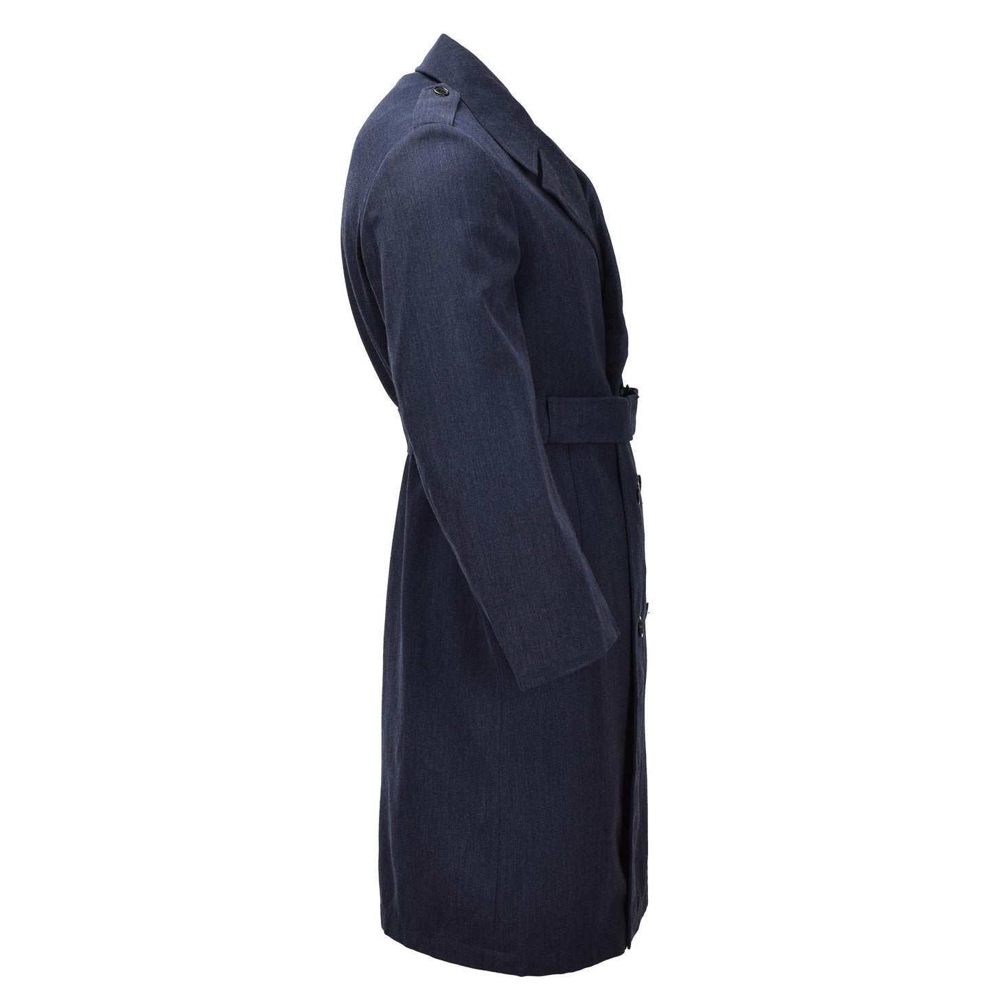 Olandijos kariuomenės formalus paltas su diržu mėlynas