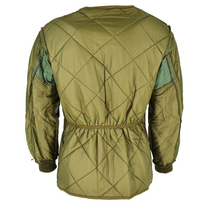 The lining of the Polish army jacket is quilted Olive