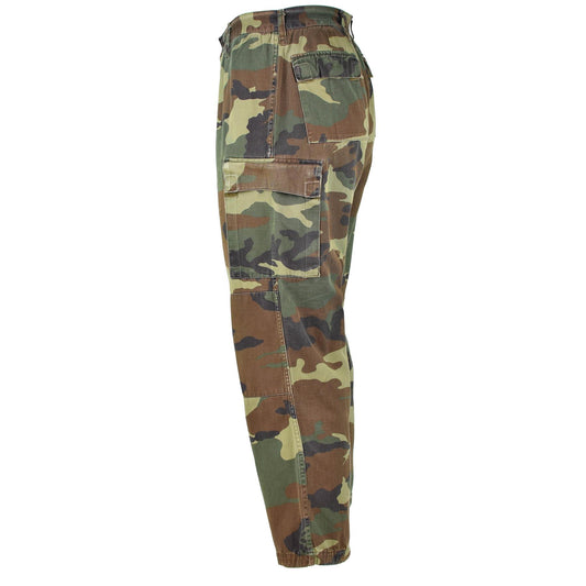 Italian army combat pants woodland print