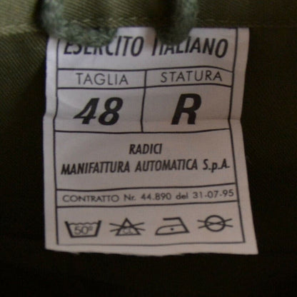 Italian army short military coat in olive color