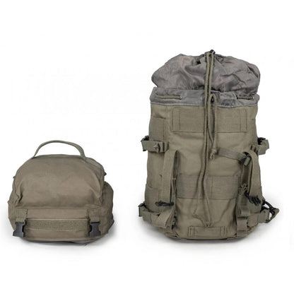 Austrian army backpack detachable top compartment olive