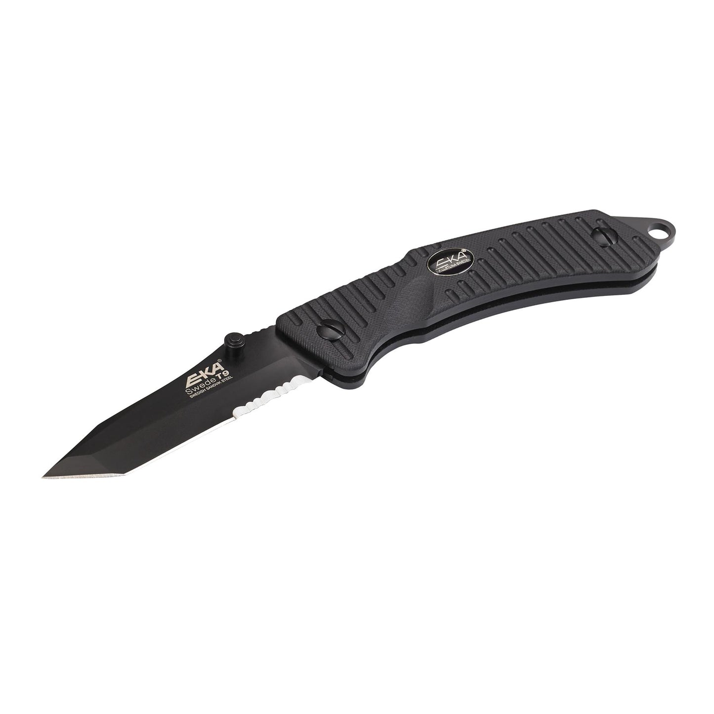 EKA Swede 9 folding survival knife with fire splitter and sheath