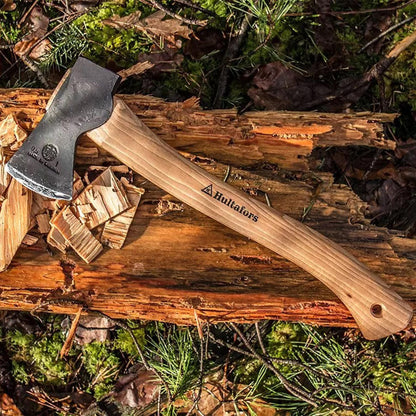 HULTAFORS ax with carbon steel blade and hickory wood handle