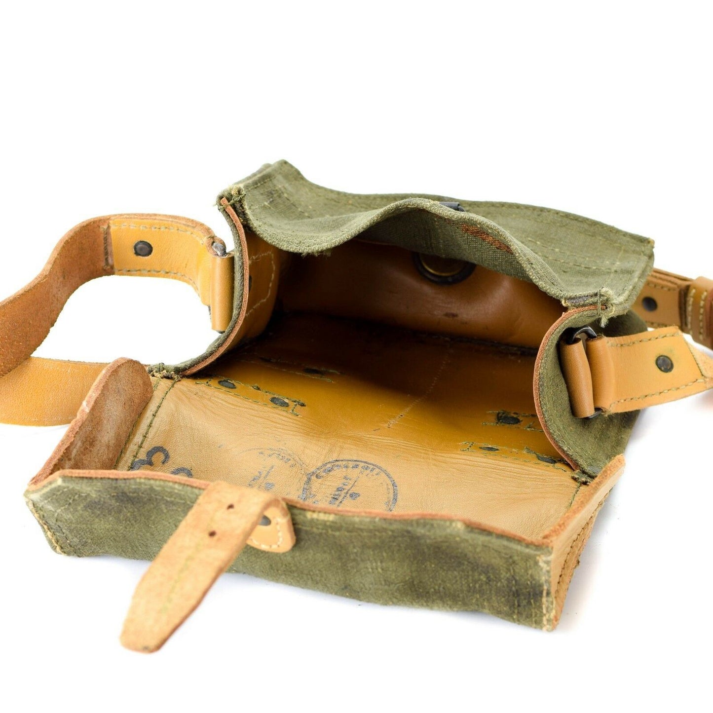 French army leather shoulder bag