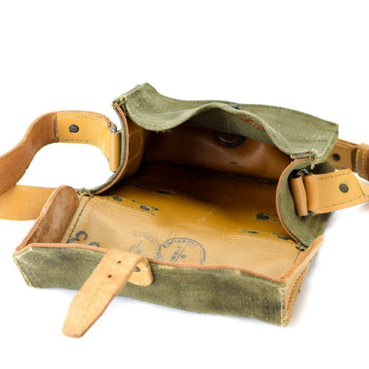 French army leather shoulder bag