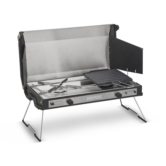 Primus Tupike double outdoor gas stove with grill for camping