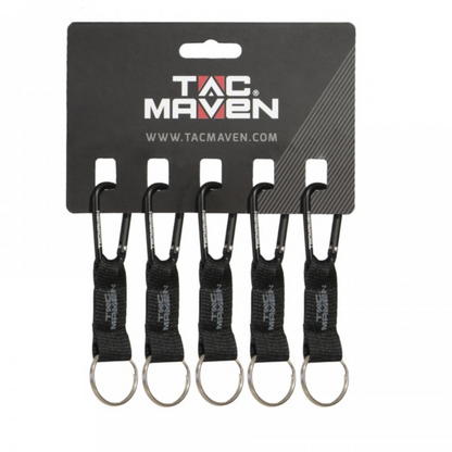TAC MAVEN Tactical 5 mm aliumininiai karabinai, 5 vnt., žygiams ir stovyklavimui