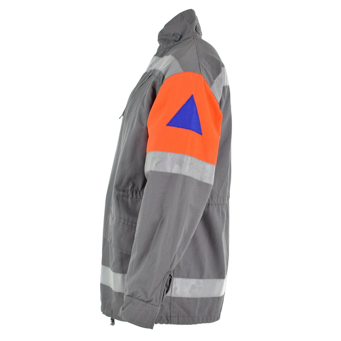 Czech army work jacket with reflectors, gray color