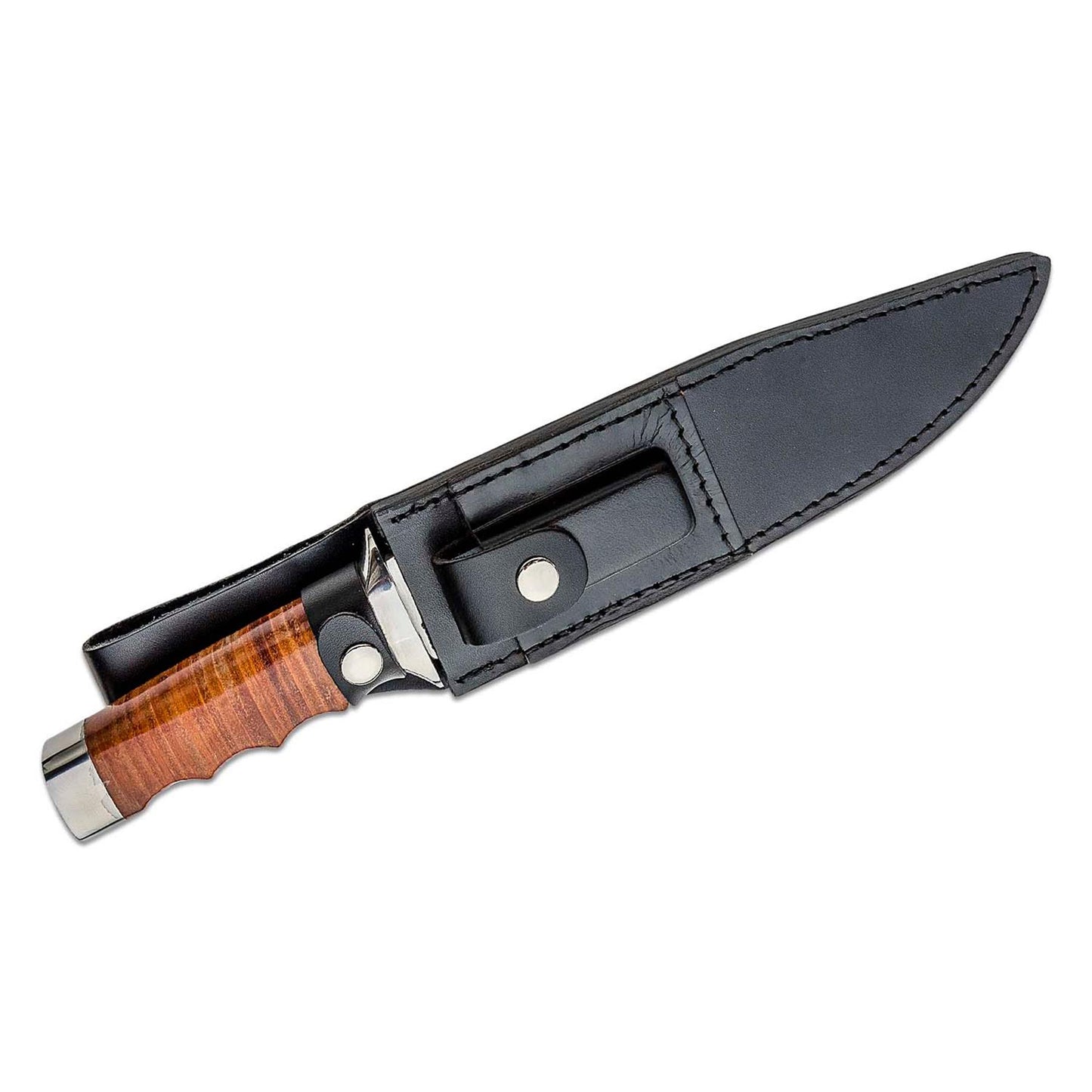 BOKER Giant Bowie hunting survival knife 440A steel leather case