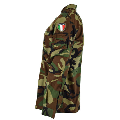 Italian army field jacket woodland print