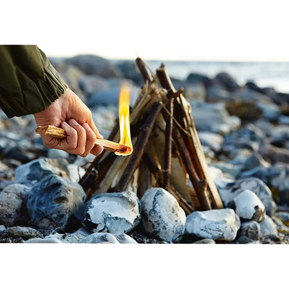 Light My Fire easily ignites natural wood chips for campfires