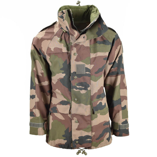 French army waterproof jacket with removable hood