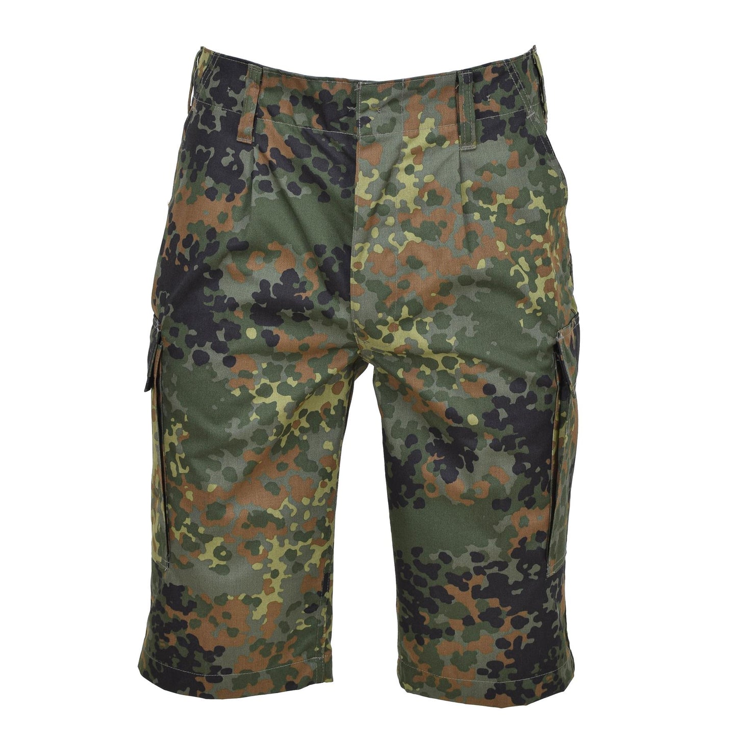 Leo Kohler knee length shorts in Flecktarn print