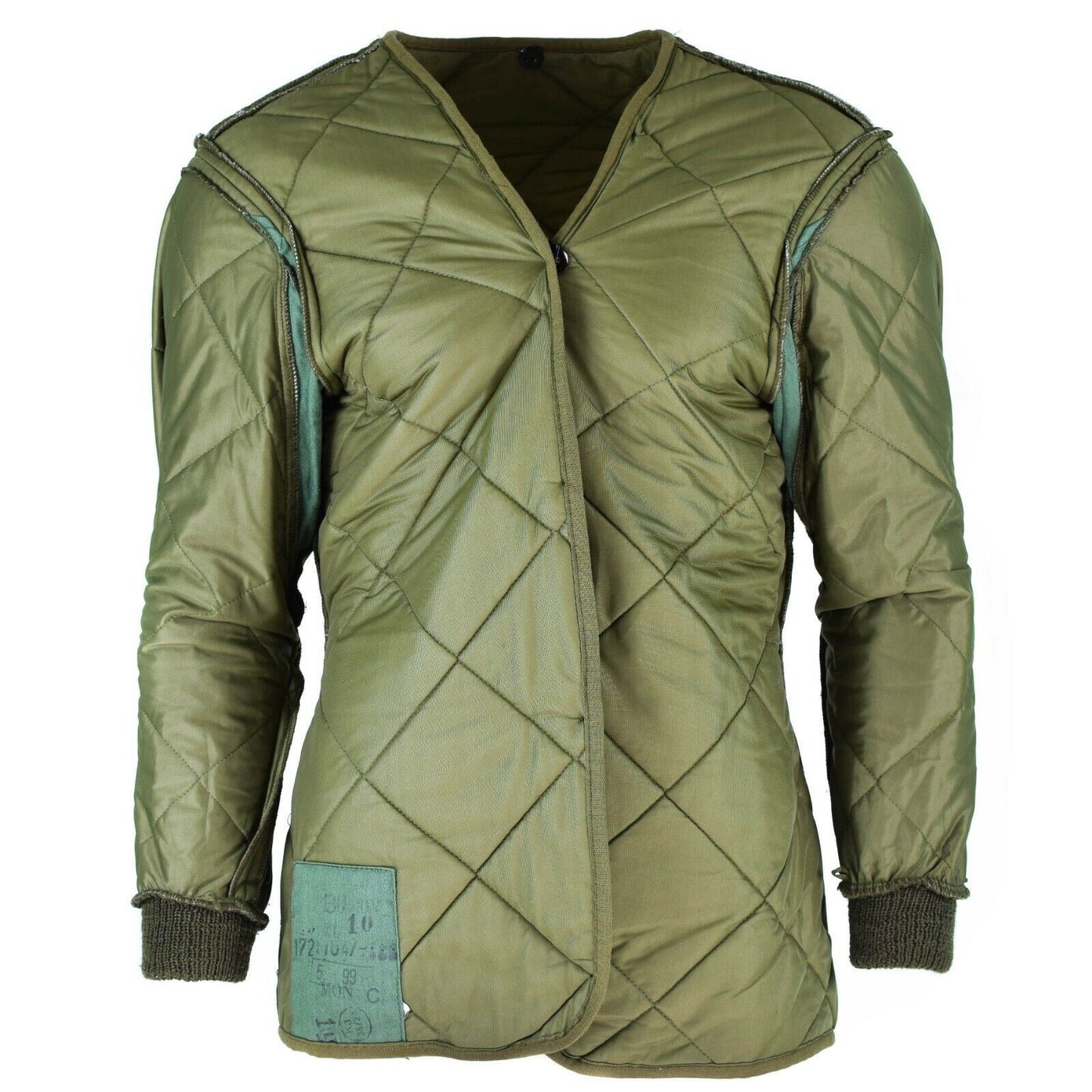 The lining of the Polish army jacket is quilted Olive