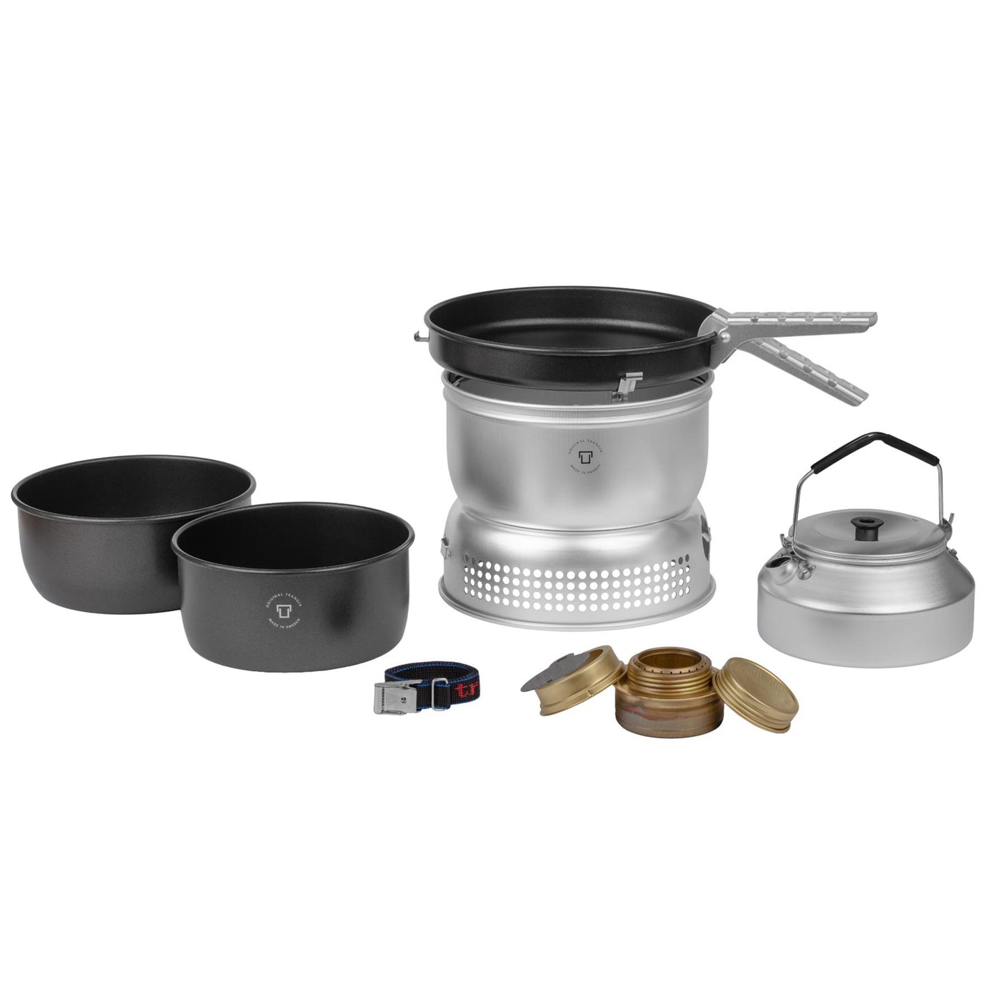 Trangia stove cooking set with burner compact food warmer for camping