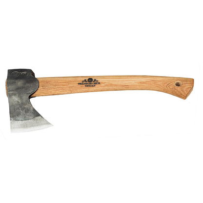 Gransfors 415 išgyvenimo kirvis anglies plieno galva su ergonomine Hickory medienos rankena.