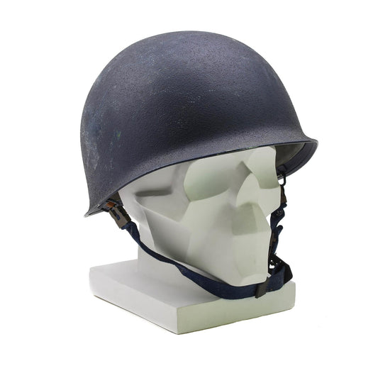 Belgian army steel helmet blue