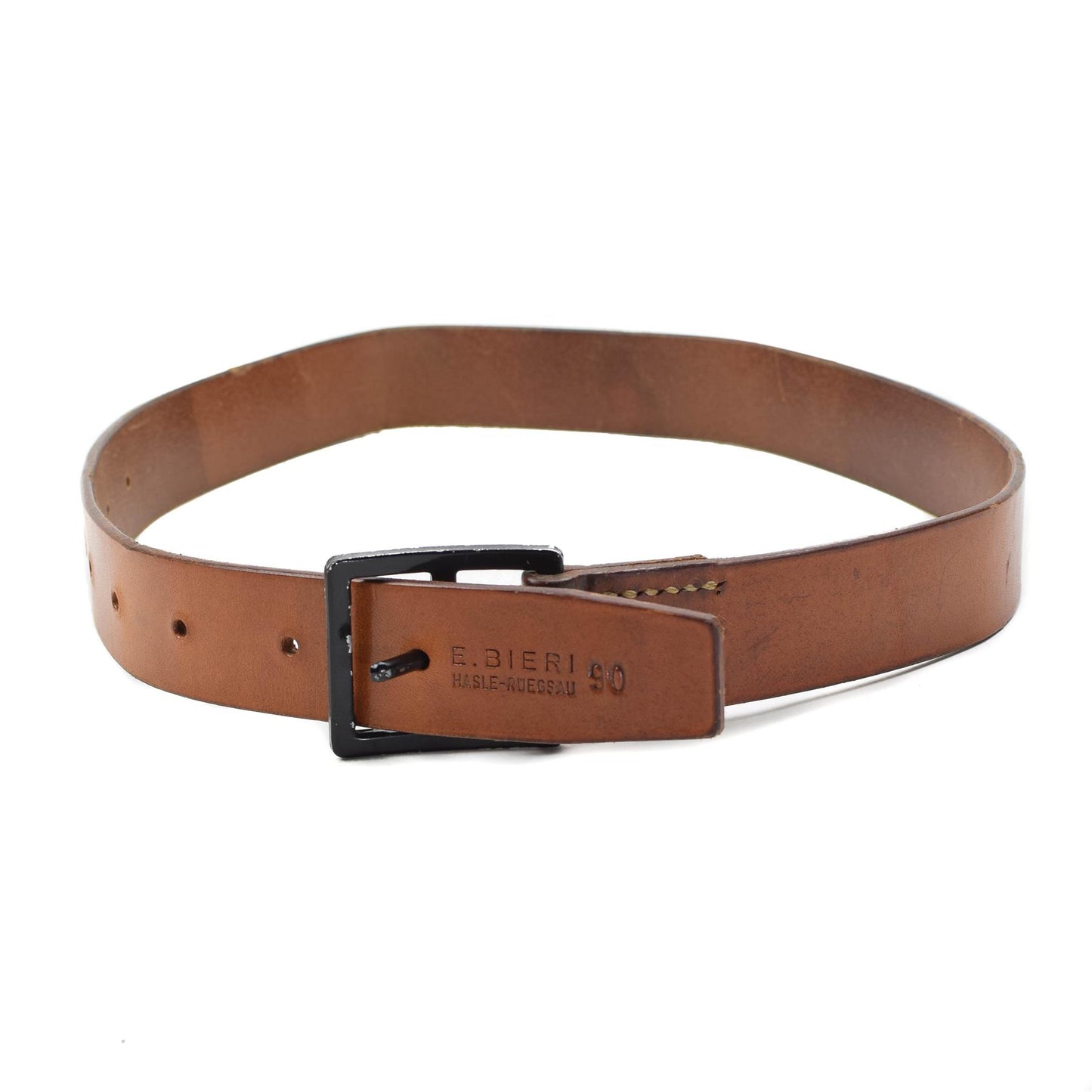 Swiss army pants leather belt brown