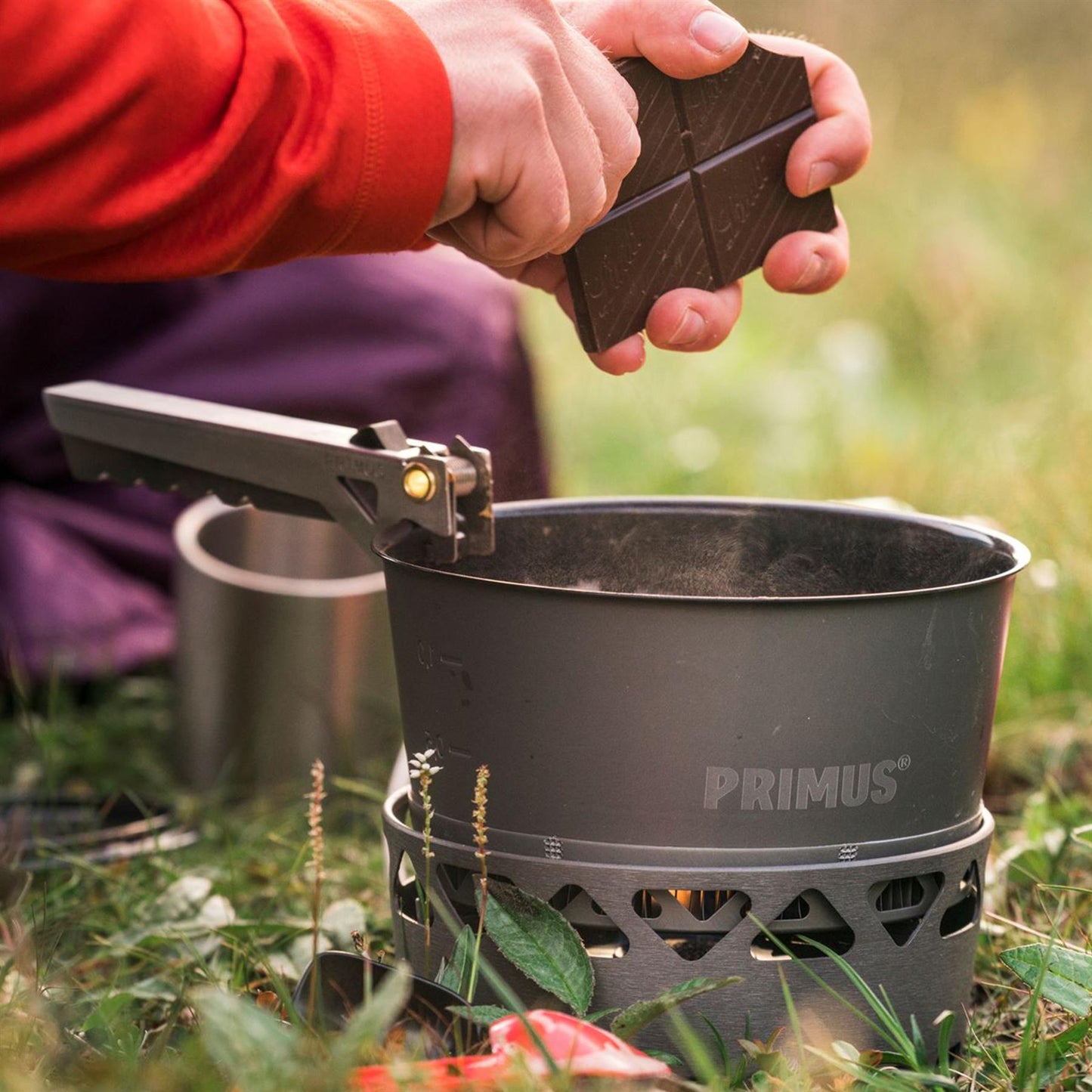 Primus PrimeTech tourist gas stove with non-stick pot