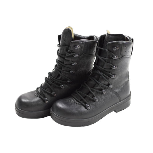 German army combat leather field boots Black