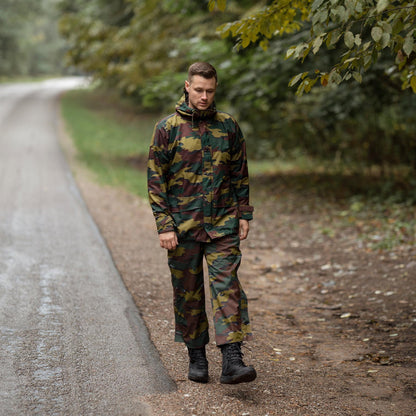 Belgian army waterproof jacket jigsaw print