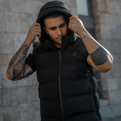 PENTAGON Omega quilted down vest with hood