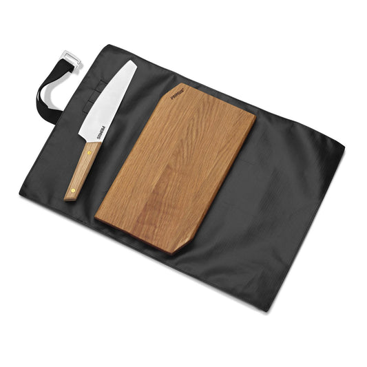 Primus CampFire set stainless steel knife cutting board for camping