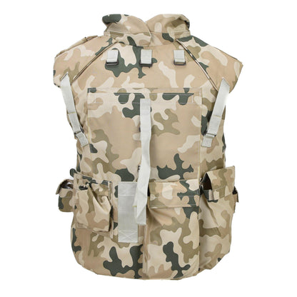 Polish army tactical vest with holsters for storing equipment and pockets for placing plates