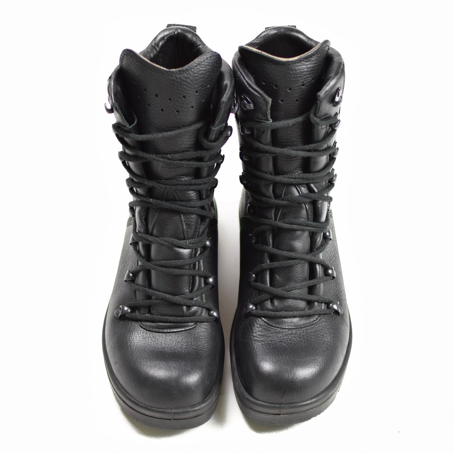 German army combat leather field boots Black