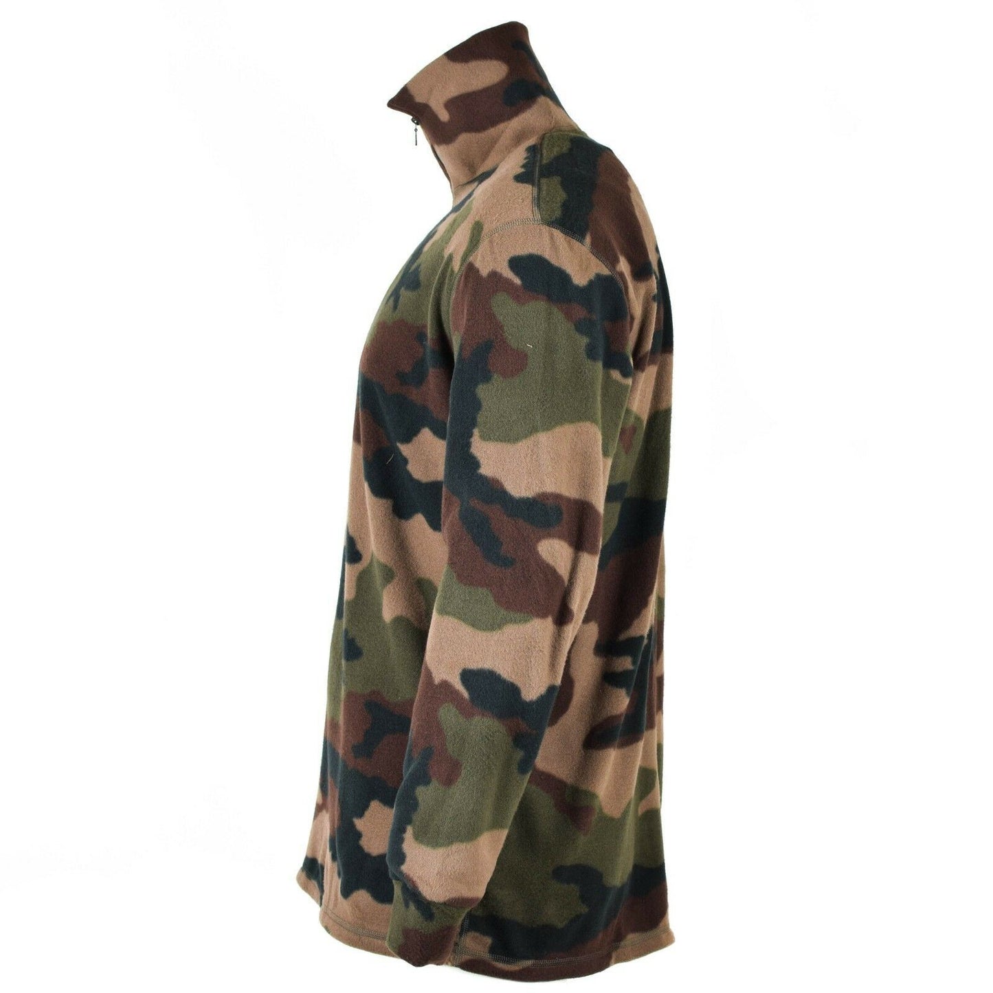 French army long neck sweater in Woodland print