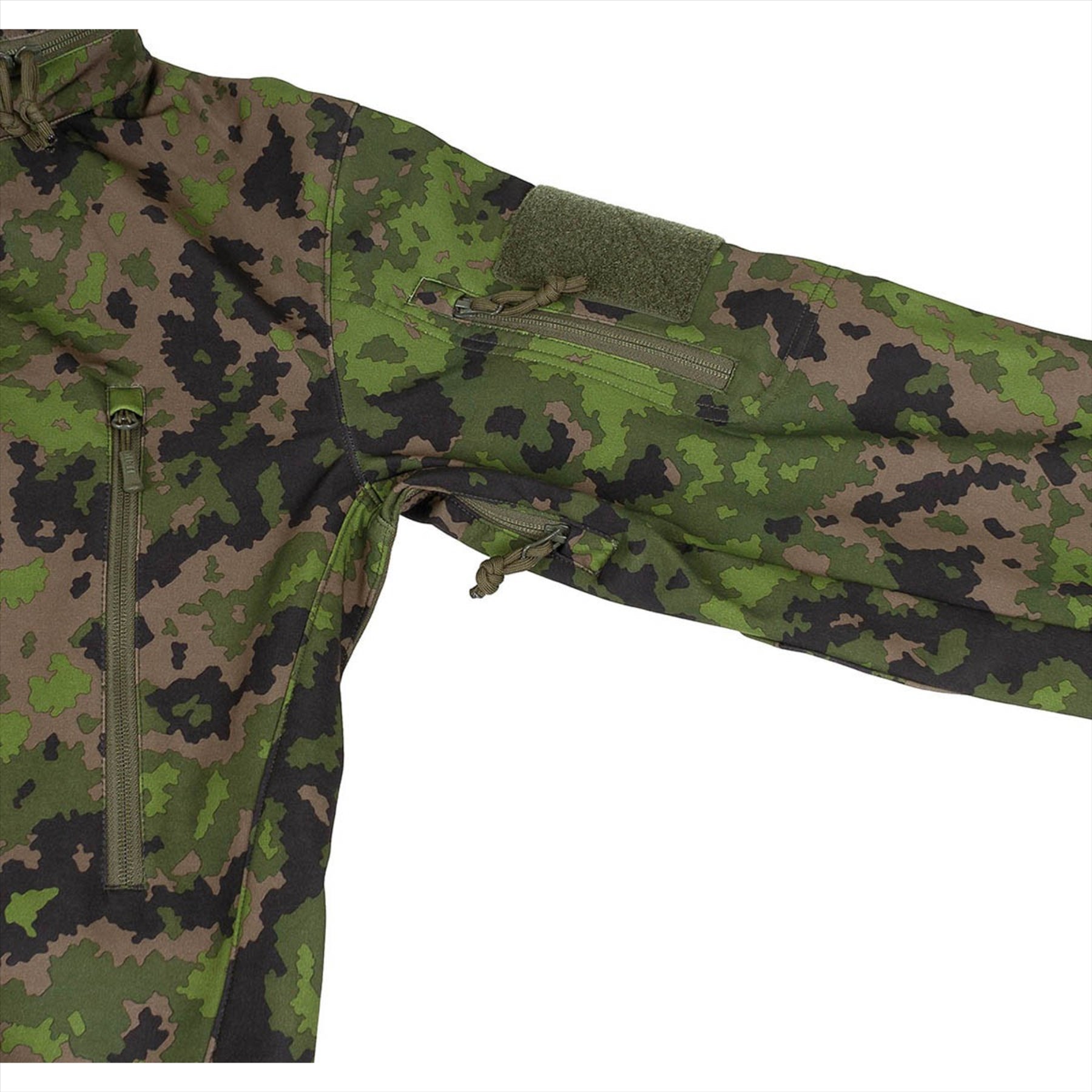 MFH Scorpion Softshell striukė vandeniui ir vėjui atspari M05 marginimo sukamufliažu ir daugybe kišenių.