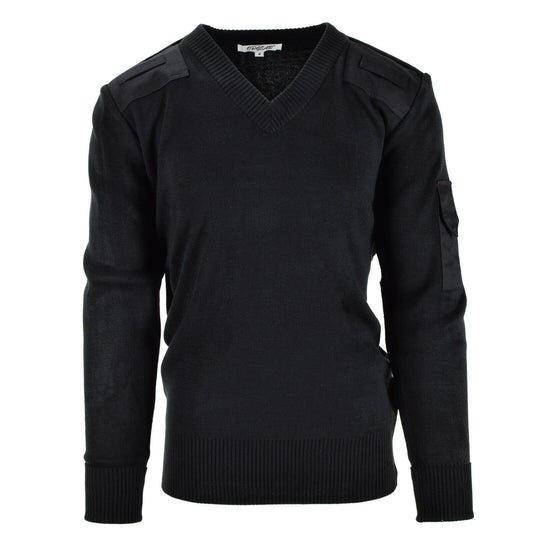 British Army Police V-Neck Sweater Black