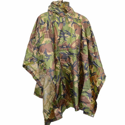 Dutch army waterproof poncho with hood DPM print