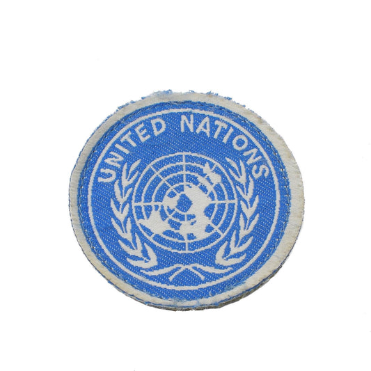 United Nations round badge with velcro fastening Blue