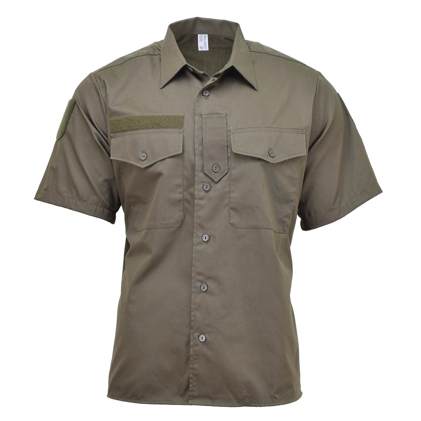 Austrian military shirt with short sleeves in olive color