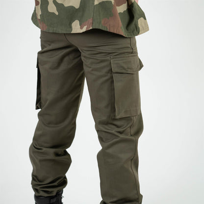 Austrian army work trousers with wide pockets a75 olive