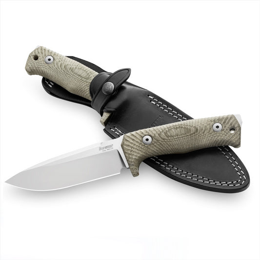 LionSteel T5 CVG fiksuoto ašmens taktinis peilis iš Niolox plieno