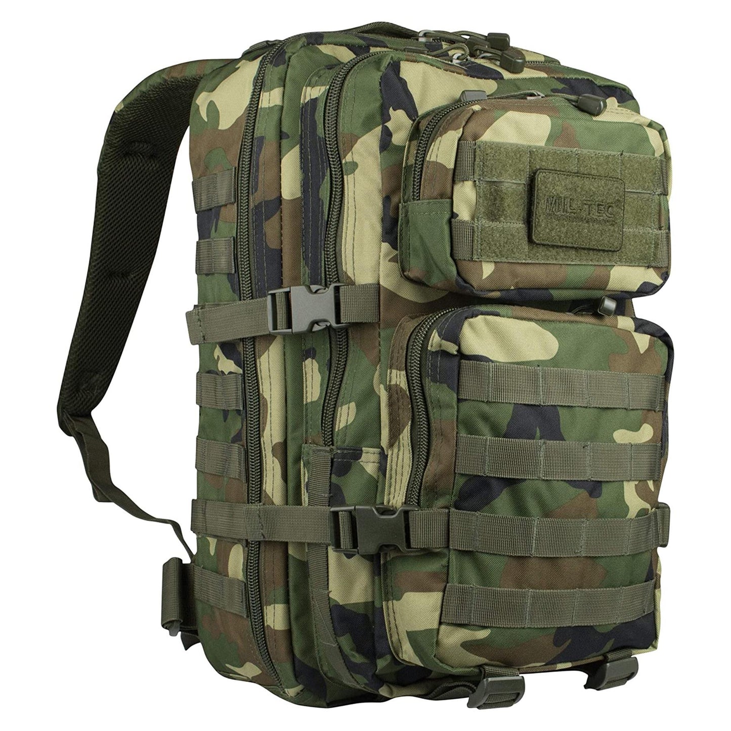 MIL-TEC US Assault 36 Liter Hiking Backpack Woodland Print