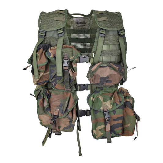 Dutch army tactical vest set with 7pc molle bag