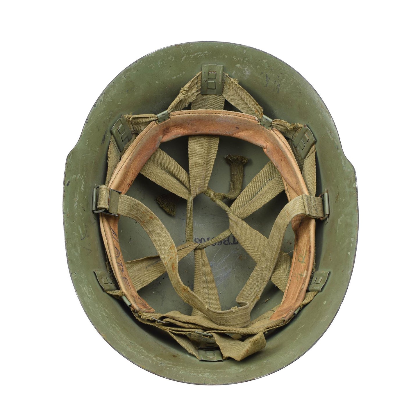 Serbian army helmet with lining olive color