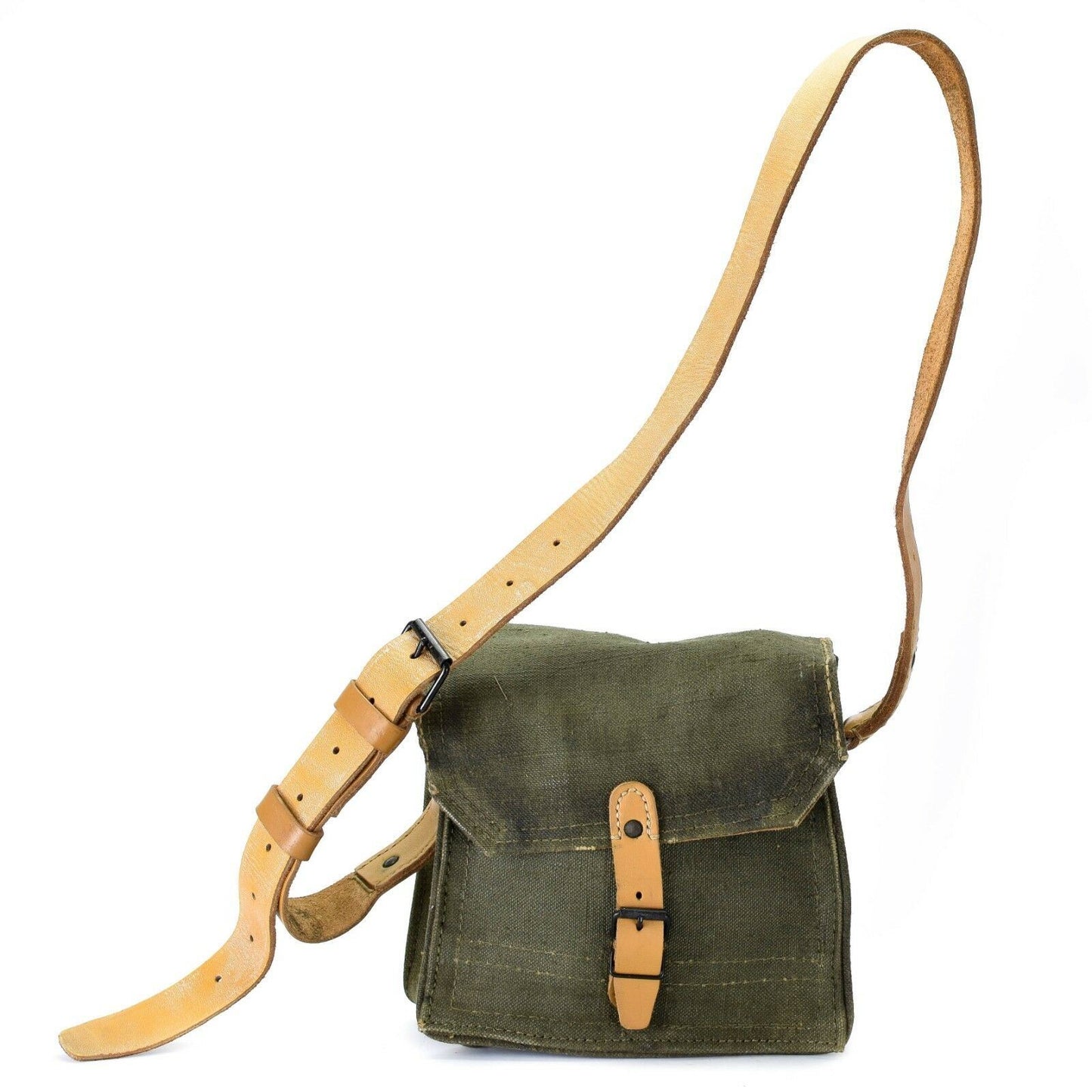 French army leather shoulder bag