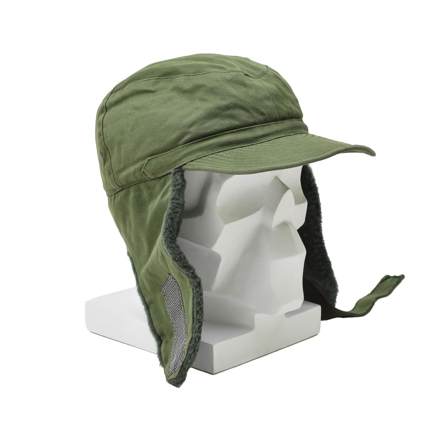 Swedish military vintage winter cap with beak