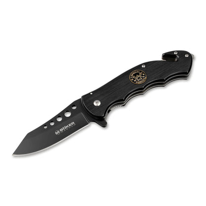 BOKER special forces utility pocket knife folding compact aluminum handle black