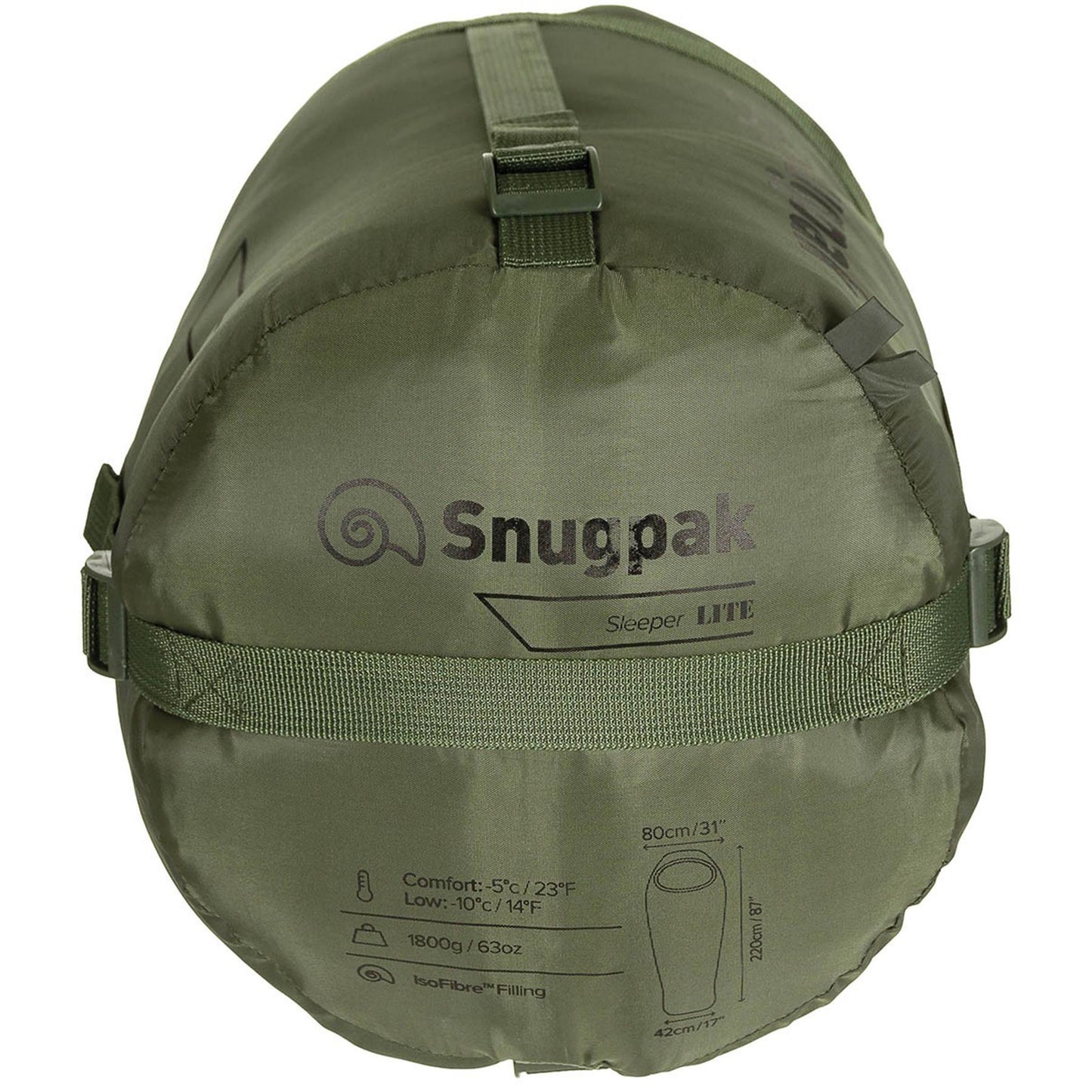 Snugpak sleeping bag IsoFibre filling with two-way zipper, olive color