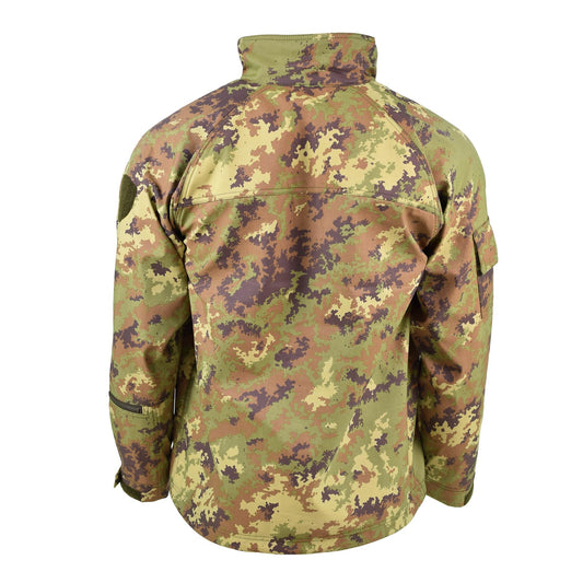 Italian army soft shell jacket in Vegetato print