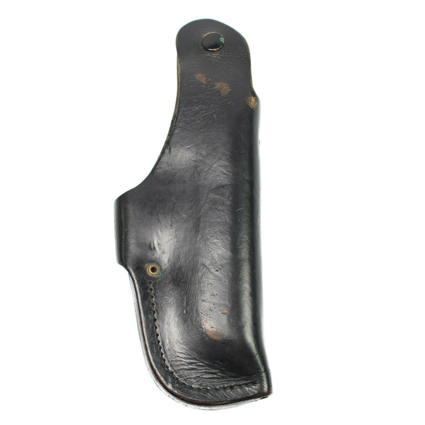 German army leather pistol holster attached to the belt black