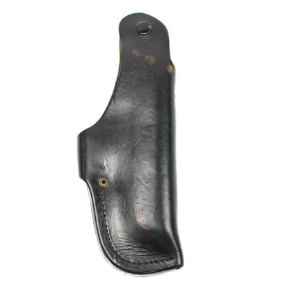 German army leather pistol holster attached to the belt black