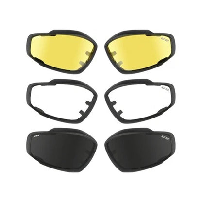 Jungtinės Karalystės kariuomenės V12 apsauginiai akiniai su keičiamais lęšiais