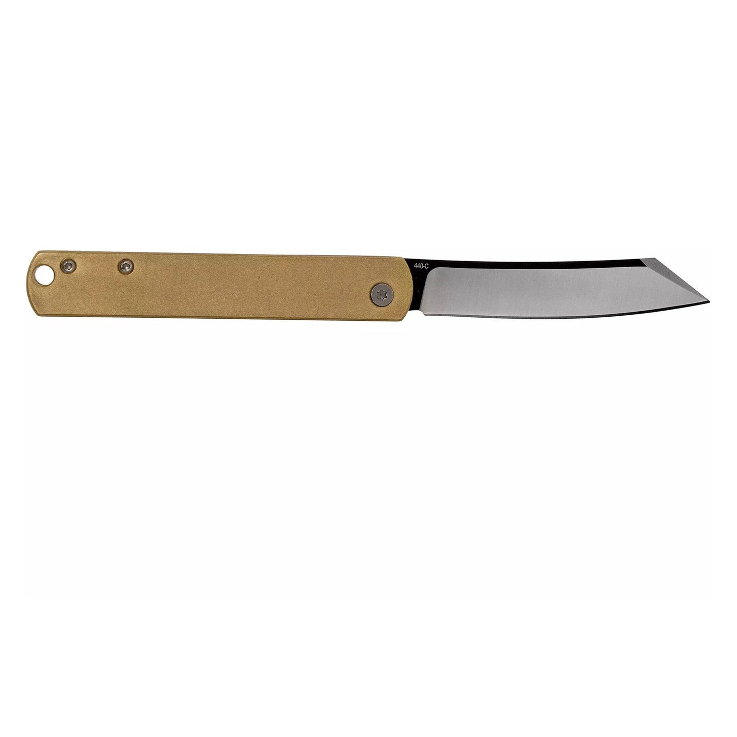 Boker Plus Zenshin 42 Brass sulankstomas peilis su bronzine rankena ir 440C plieno ašmenimis