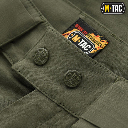 M-TAC bermuda style tactical shorts in olive color